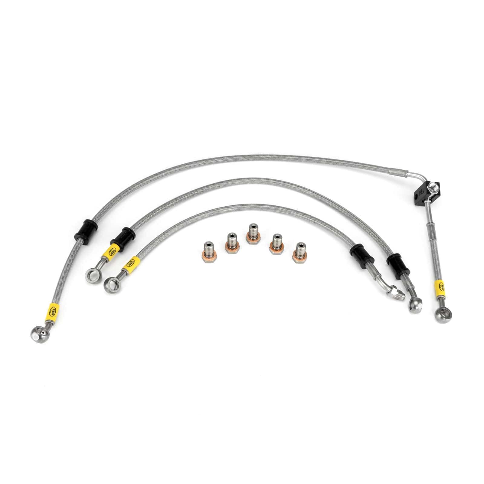 Hel Performance Braided Brake Lines - Motorcycle Honda CBR600 FX/F4X-FY/F4Y-F1/S-F2/S-F3-F4-F5-F6 1999-2006 Standard Replacement Brake Lines HEL Stainless Steel Braided SR
