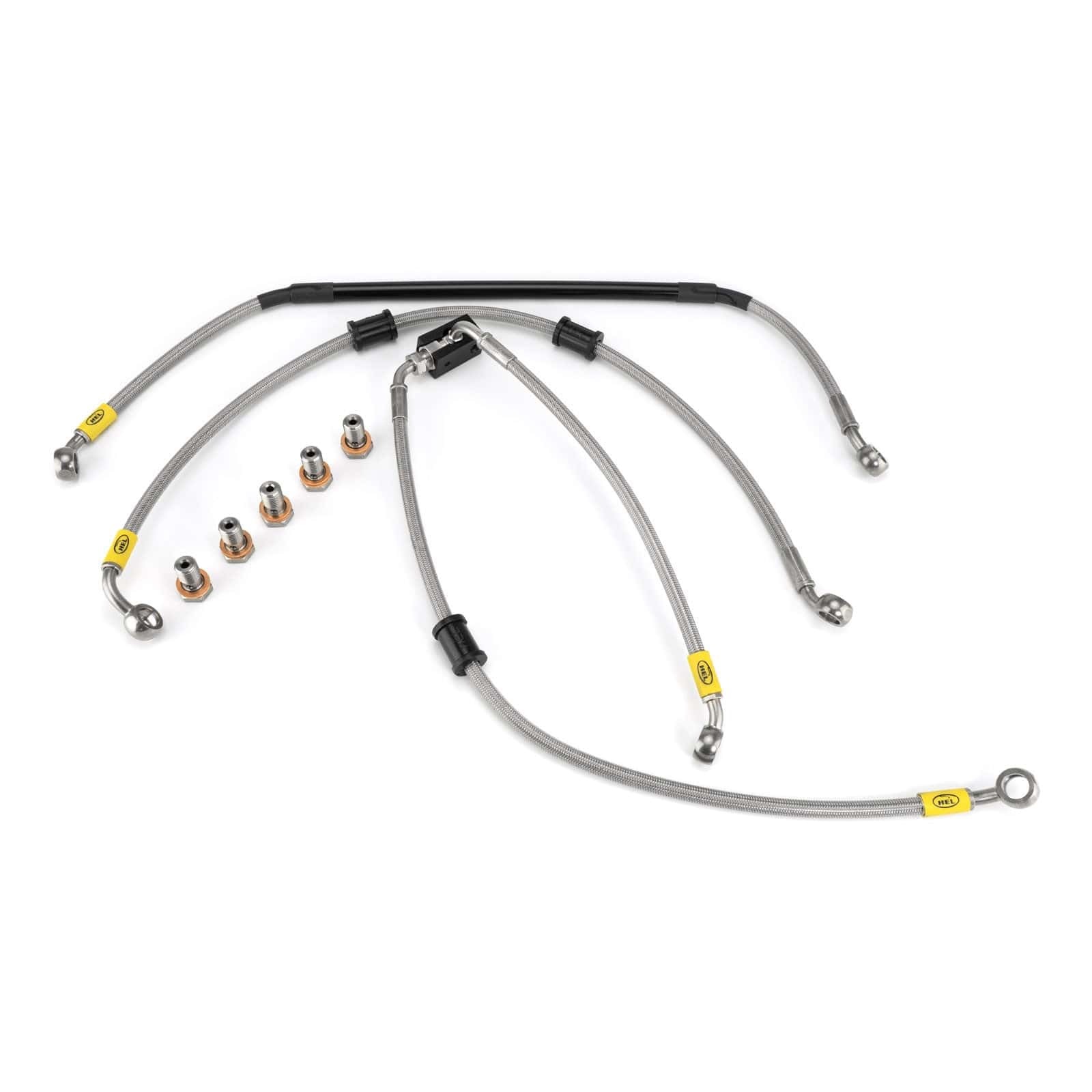 Hel Performance Braided Brake Lines - Motorcycle Honda MSX125 ABS 2021-2022 Flexible ABS Replacement Brake Lines HEL Stainless Steel Braided SR