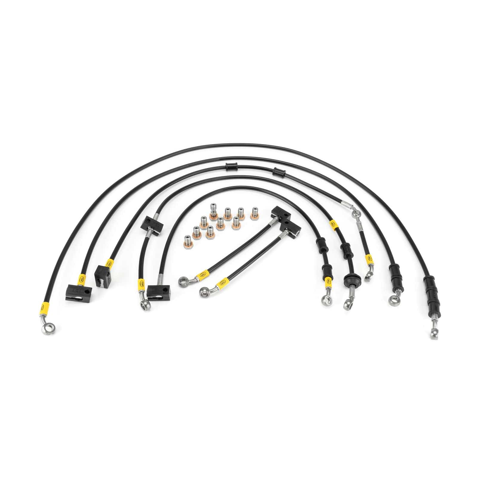 Hel Performance Braided Brake Lines - Motorcycle Honda VFR800 VTEC Linked Non-ABS 2002-2009 Standard Replacement Brake Lines HEL Stainless Steel Braided SR