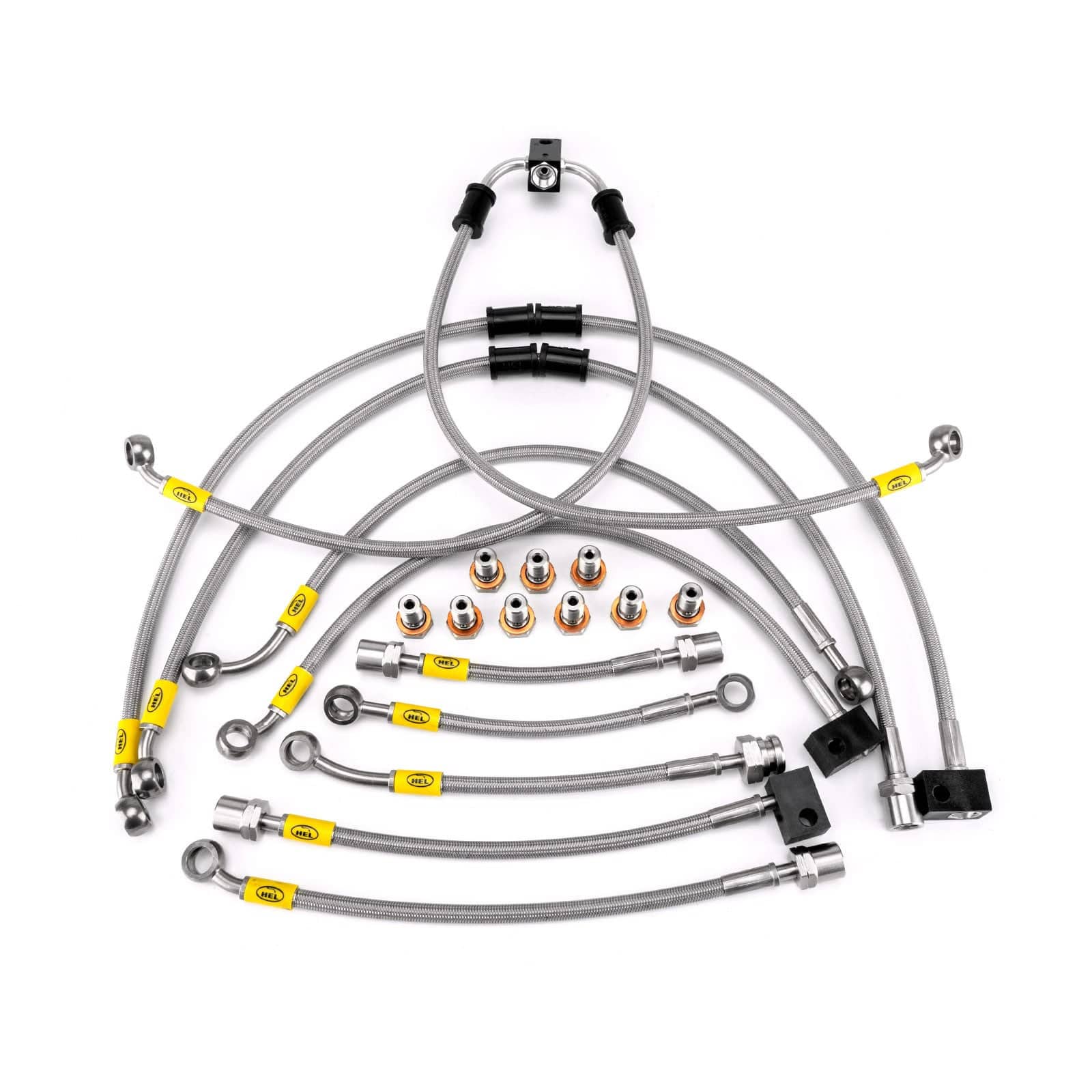 Hel Performance Braided Brake Lines - Motorcycle Yamaha FJR1300 AS ABS 2006-2007 Flexible ABS Replacement Brake Lines HEL Stainless Steel Braided SR