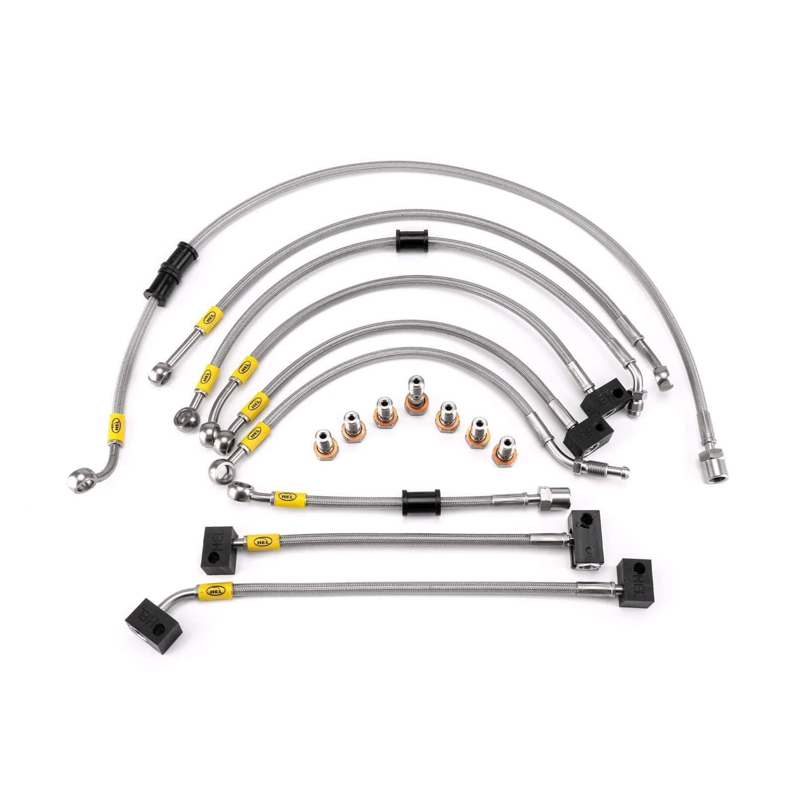 Hel Performance Braided Brake Lines - Motorcycle Yamaha FZ1 NA Fazer ABS 2008-2012 Flexible ABS Replacement Brake Lines HEL Stainless Steel Braided SR
