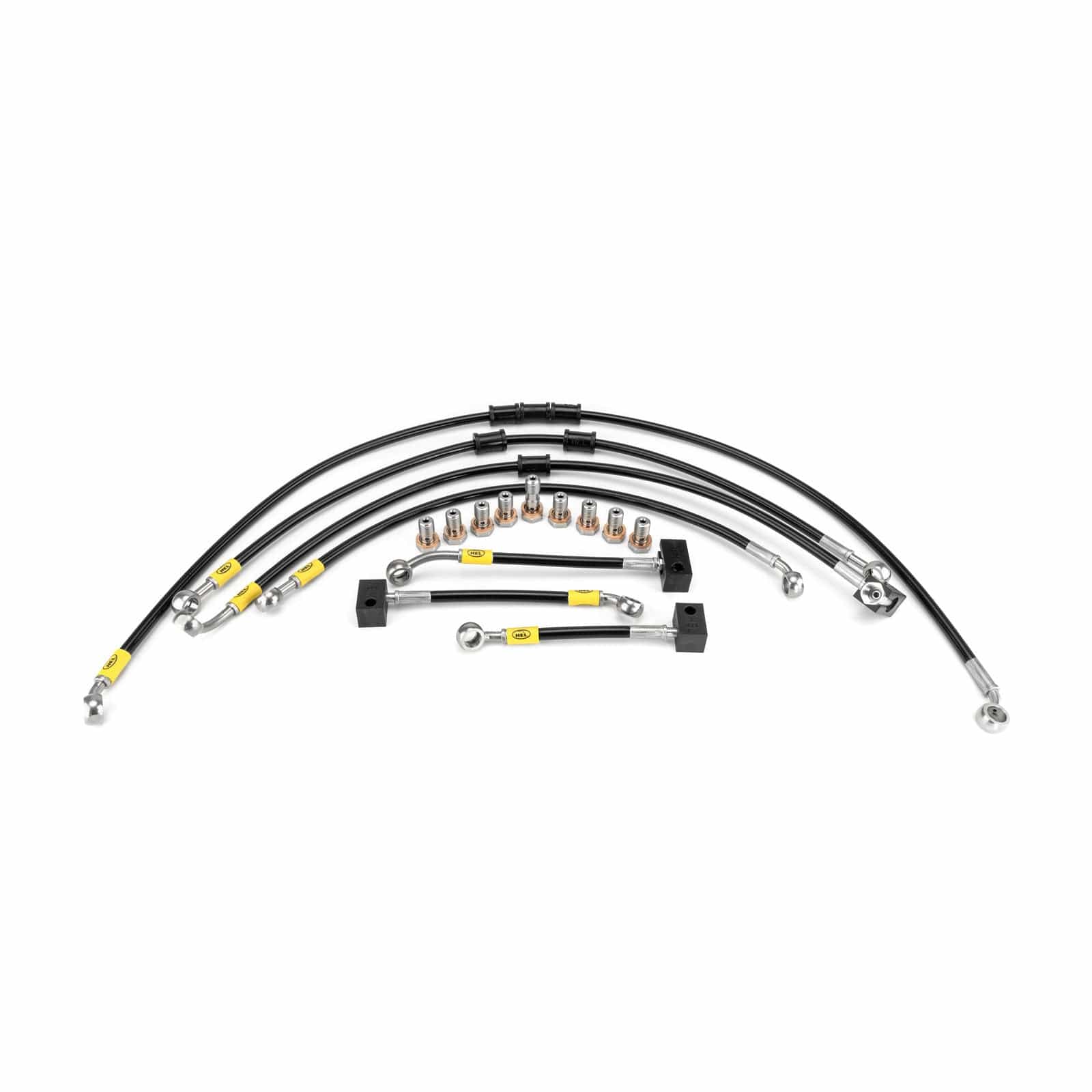 Hel Performance Braided Brake Lines - Motorcycle Yamaha MT-07 ABS 2013-2019 Flexible ABS Replacement Brake Lines HEL Stainless Steel Braided SR