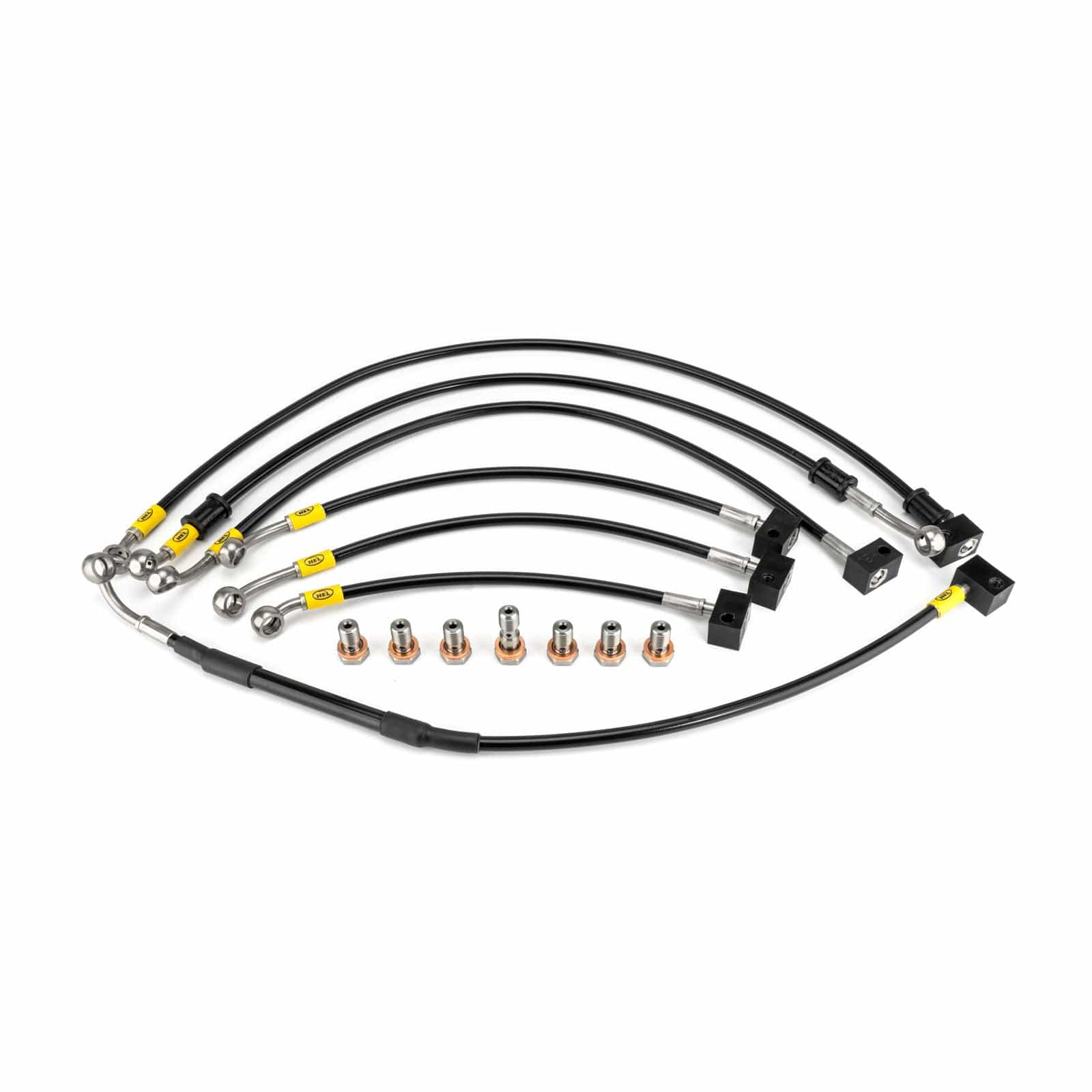 Hel Performance Braided Brake Lines - Motorcycle Yamaha MT-09 ABS inc. Sport Tracker / SP 2013-2020 Flexible ABS Replacement Brake Lines HEL Stainless Steel Braided SR