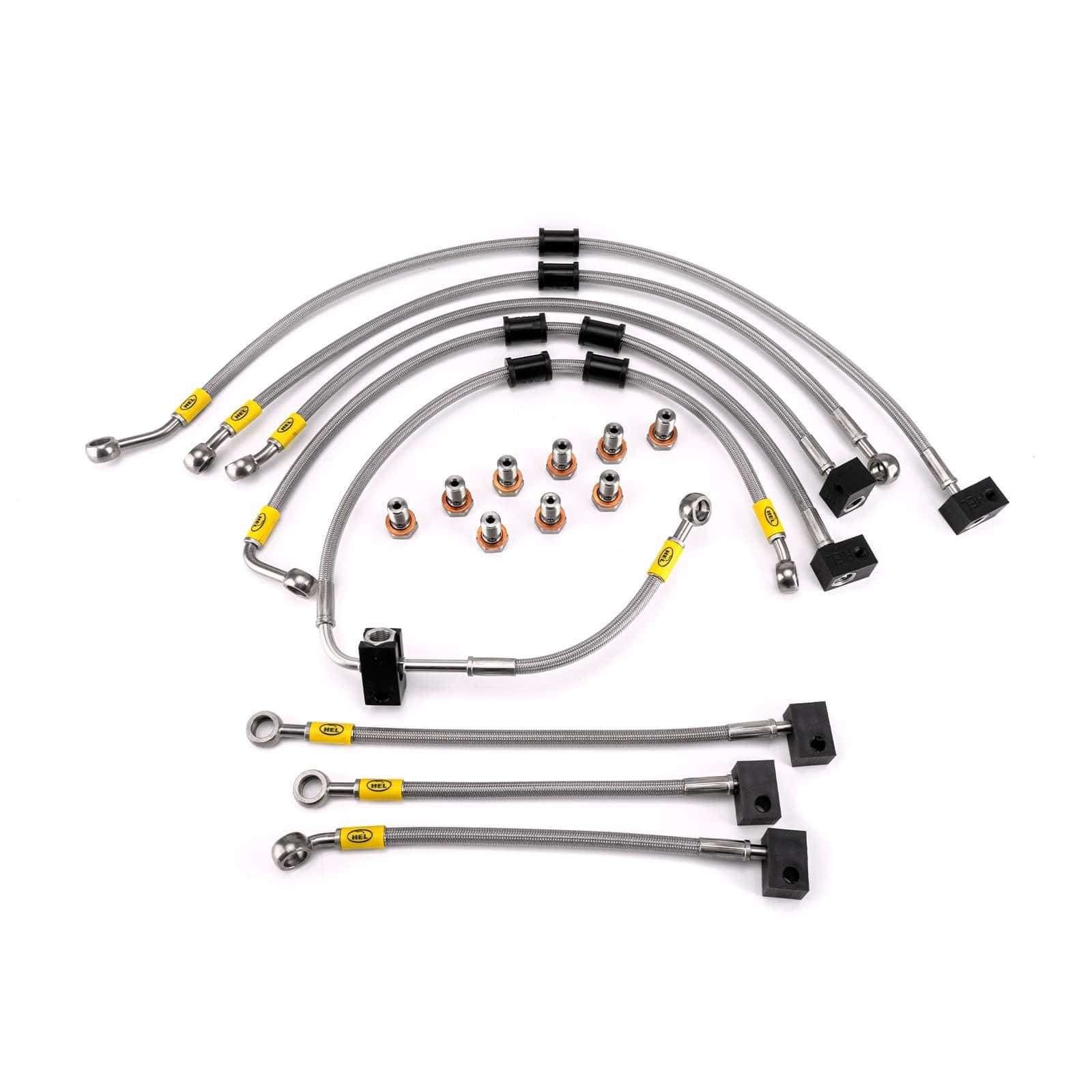 Hel Performance Braided Brake Lines - Motorcycle Yamaha TDM900A ABS 2005-2010 Flexible ABS Replacement Brake Lines HEL Stainless Steel Braided SR
