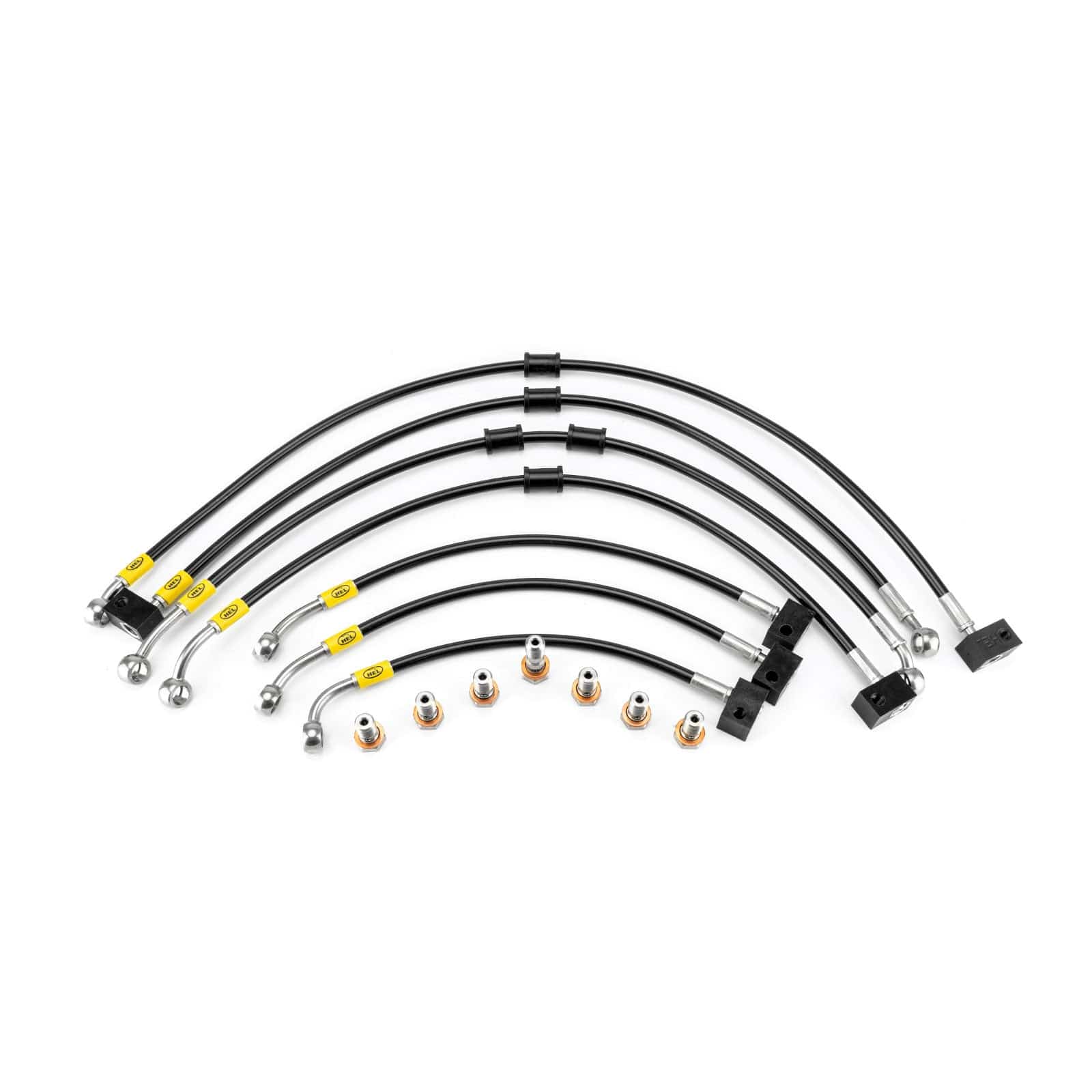 Hel Performance Braided Brake Lines - Motorcycle Yamaha Tracer 900 / GT ABS 2017-2020 Flexible ABS Replacement Brake Lines HEL Stainless Steel Braided SR