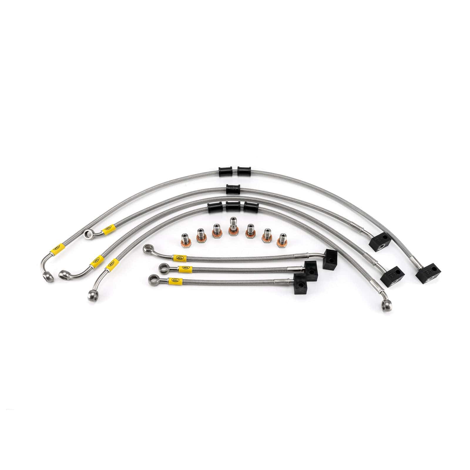 Hel Performance Braided Brake Lines - Motorcycle Yamaha Tracer 900 / GT ABS 2021-2022 Flexible ABS Replacement Brake Lines HEL Stainless Steel Braided SR