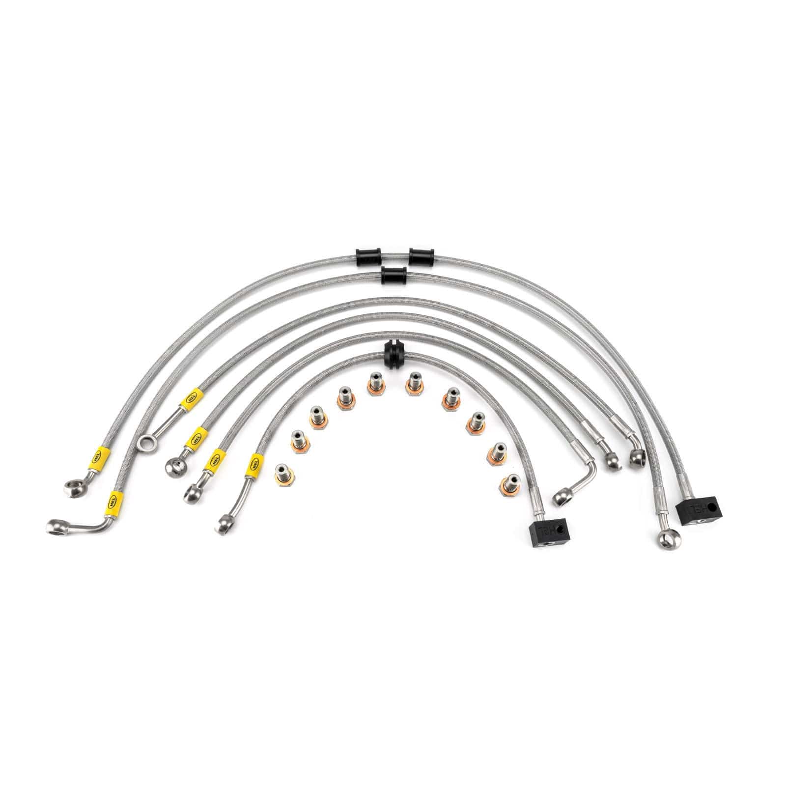 Hel Performance Braided Brake Lines - Motorcycle Yamaha XV950R ABS 2014-2020 Flexible ABS Replacement Brake Lines HEL Stainless Steel Braided SR