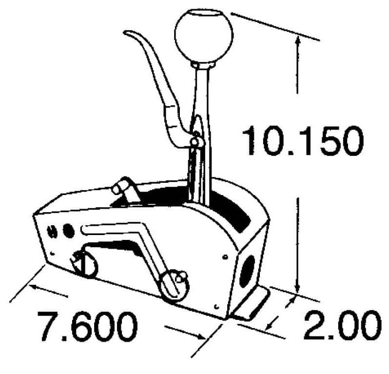 HURST Suit Powerglide & TH350-400 Reverse Pattern Hurst Quarter Stick 2 Shifter With No Cover HU3160020 SR
