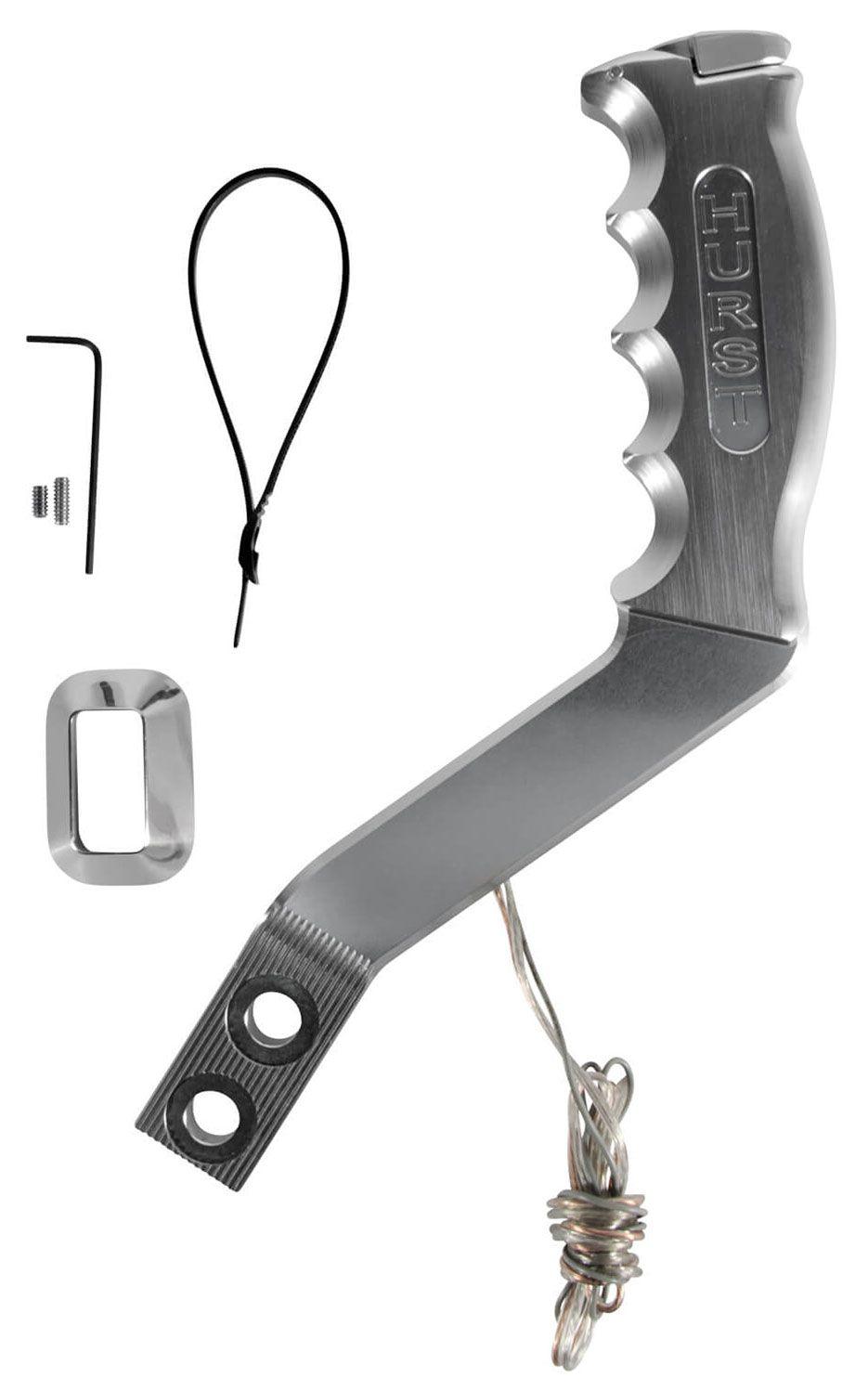 HURST With Built-In 12V Switch, Clear Anodized Aluminium, 8.75" Length Hurst Nitro Stick Manual Shift Handle - Pistol Grip HU5381000 SR