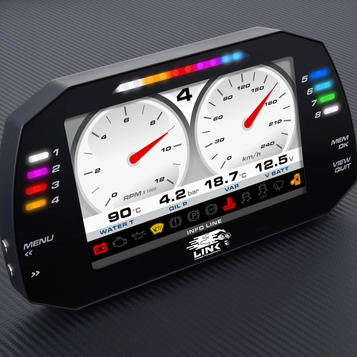 Link ECU Dashes & Data Loggers Strada 7" Dash - Street Edition Link ECU AIM MXG 7" Dash - Strada Street Edition (100-0172) SR