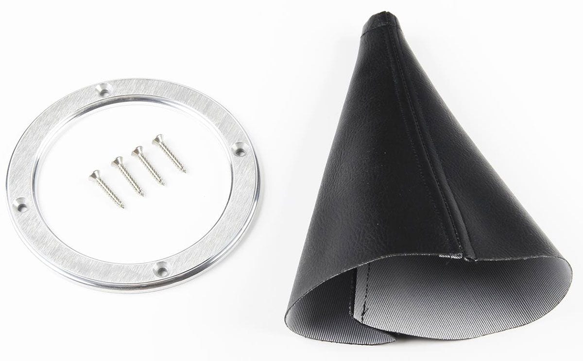 LOKAR 5-1/4"OD x 4"ID Lokar Billet Round Shifter Boot Ring with Boot LK-70-BHRB SR