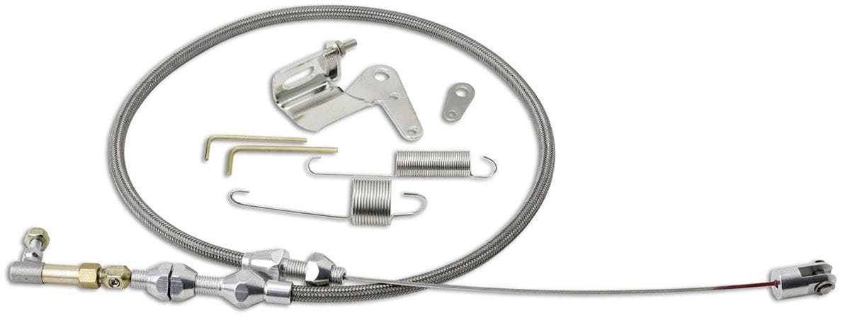 LOKAR Kit Includes Stainless Steel Accelerator Cable, Bracket and Springs Lokar 24" Duo-Pak Hi-Tech Stainless Steel Accelerator Cable Kit LK-DP-1000HT SR