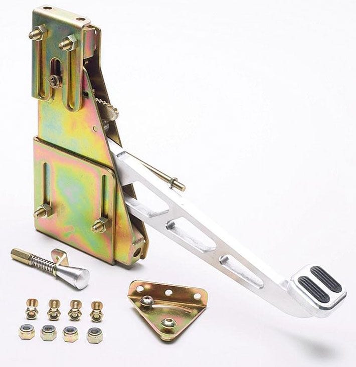 LOKAR Lokar Foot Brake with Windowed Arm & Rubber Insert - Brushed Billet Aluminium LK-EFB-9 SR