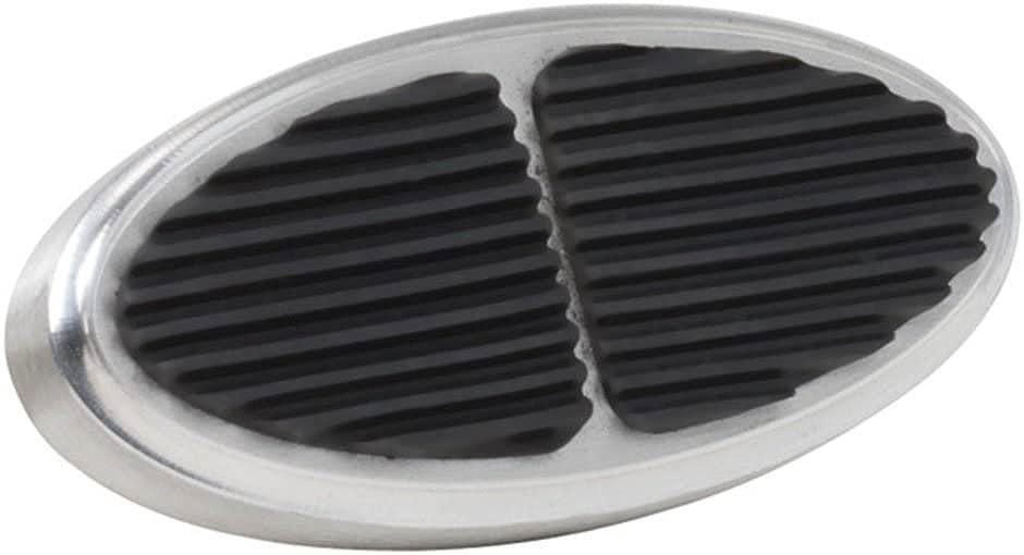 LOKAR Lokar Mni Oval Brake Pad with Rubber - Brushed Billet Aluminium LK-BAG-6106 SR