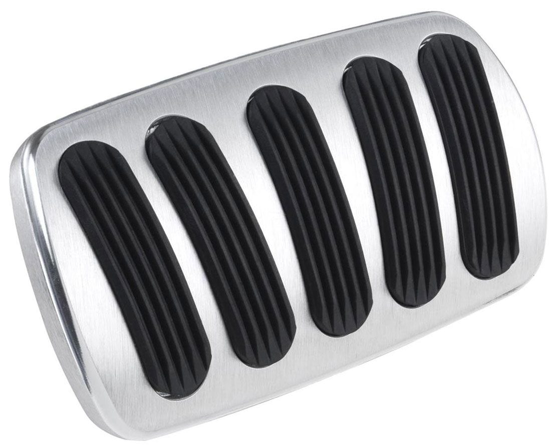 LOKAR Suit 1955-1957 Chevy Lokar Curved Power Brake Pad with Rubber - Brushed Billet Aluminium LK-BAG-6137 SR