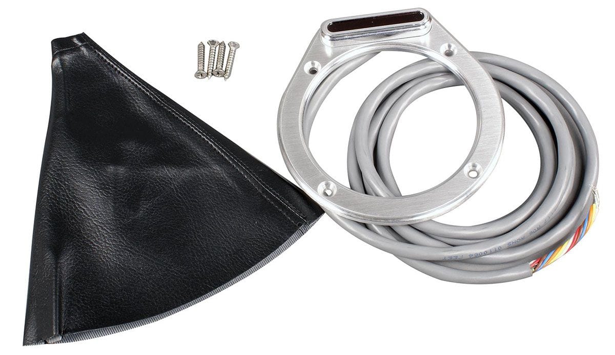 Lokar Suit Ford AOD/4R7OW & AODE, includes Sensor Kit & Round Shifter Boot, Lokar Horizontal LED Shift Indicator Boot Kit - Brushed Billet Aluminium LK-CINB-1751 SR