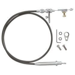 LOKAR Suit Ford C-4 Transmissions Lokar Hi-Tech Kick Down Kit Black Braided Stainless Steel Housing LK-KD-20C4U SR