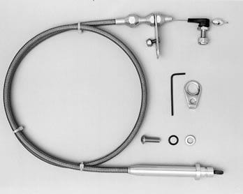 LOKAR Suit Ford C-4 Transmissions Lokar Hi-Tech Kick Down Kit Braided Stainless Steel Housing LK-KD-20C4HT SR