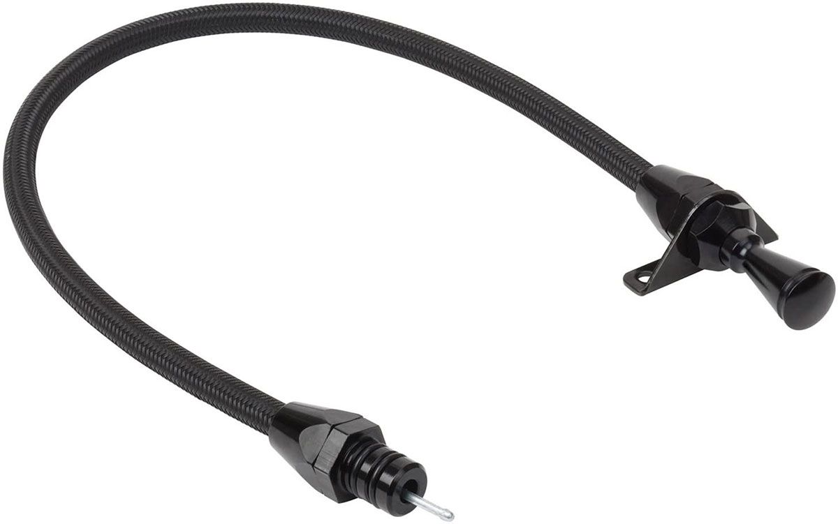 LOKAR Suit GM 4L80E Firewall Mount Lokar Black Hi-Tech Transmission Dipstick LK-XTD-34L80FM SR