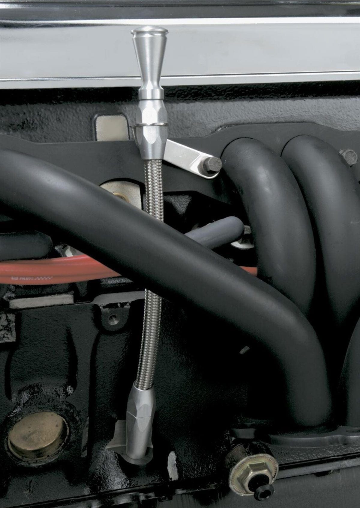 LOKAR Suit Small Block Chevy 1980 - On Lokar Braided Stainless Steel Flexible Engine Dipstick LK-ED-5001 SR