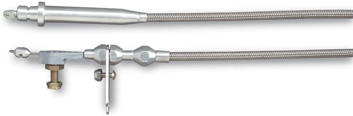 LOKAR Suit TH-350 Transmissions Lokar Hi-Tech Kick Down Kit Braided Stainless Steel Housing LK-KD-2350HT SR