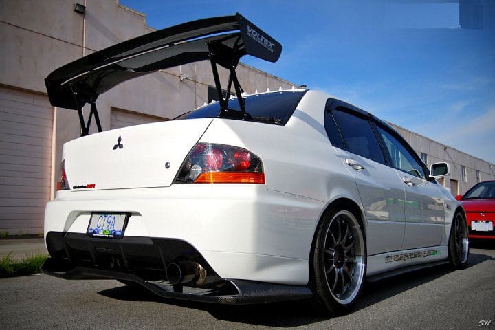 SR Voltex Style Rear Diffuser For Mitsubishi EVO 7-9 Carbon -PP