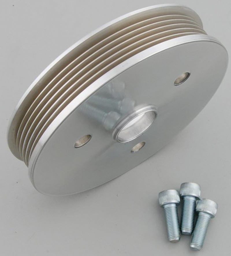 MARCH Billet Aluminium, Suit SB Chev With Short Water Pump March Performance March Performance 6-Groove Serpentine Crank Pulley MPP6211 SR