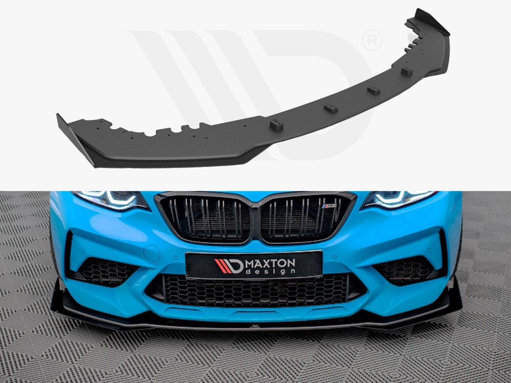 Maxton Design Black + Gloss Flaps Street PRO Front Splitter V.1 (+flaps) Bmw M2 Competition F87 2018-2020 Maxton Design SR