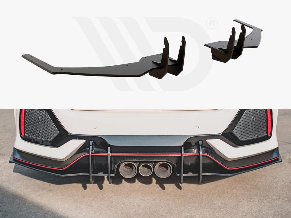 Maxton Design Black Rear Valance V2 Honda Civic X Type R 2017- Maxton Design SR