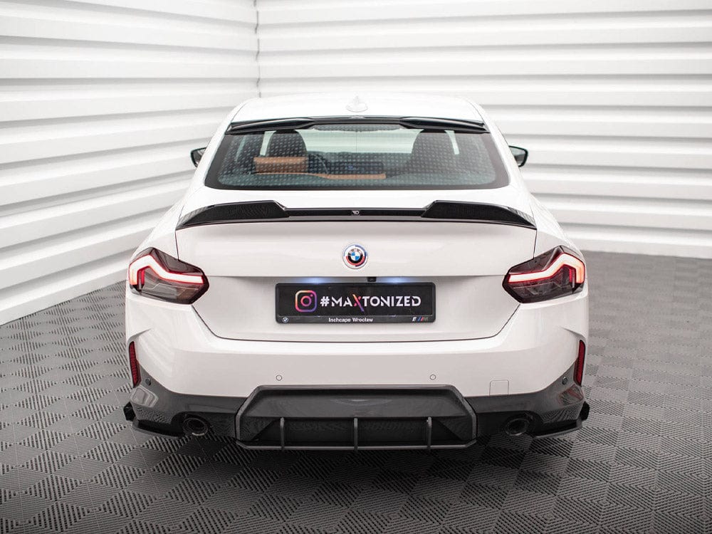 Maxton Design Black-Red + Gloss Flaps Street Pro Rear Side Splitters + Flaps BMW 2 Coupe M-Pack G42 Maxton Design SR