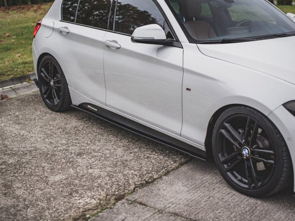 Maxton Design Black-Red Racing Durability Side Skirts Diffusers V.2 BMW 1 F20 M-Pack Facelift / M140i Maxton Design SR