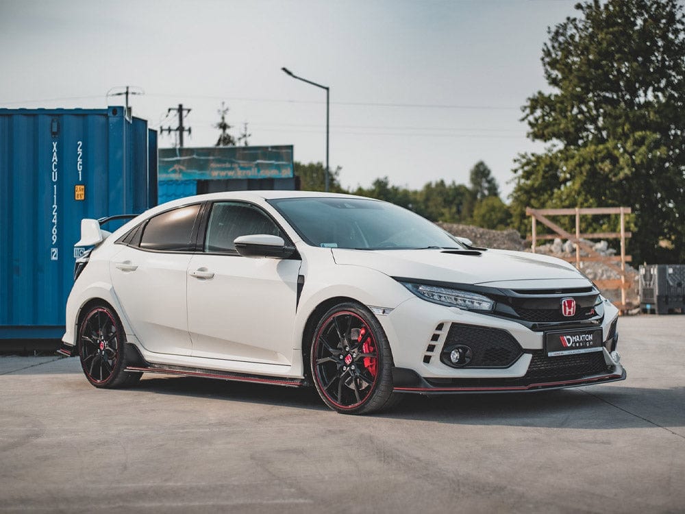 Maxton Design Black-Red Side Skirts Diffusers V2 Honda Civic X Type-r 2017- Maxton Design SR