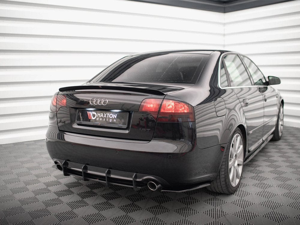 Maxton Design Black-Red Street PRO Rear Diffuser Audi A4 S-Line B7 Maxton Design SR