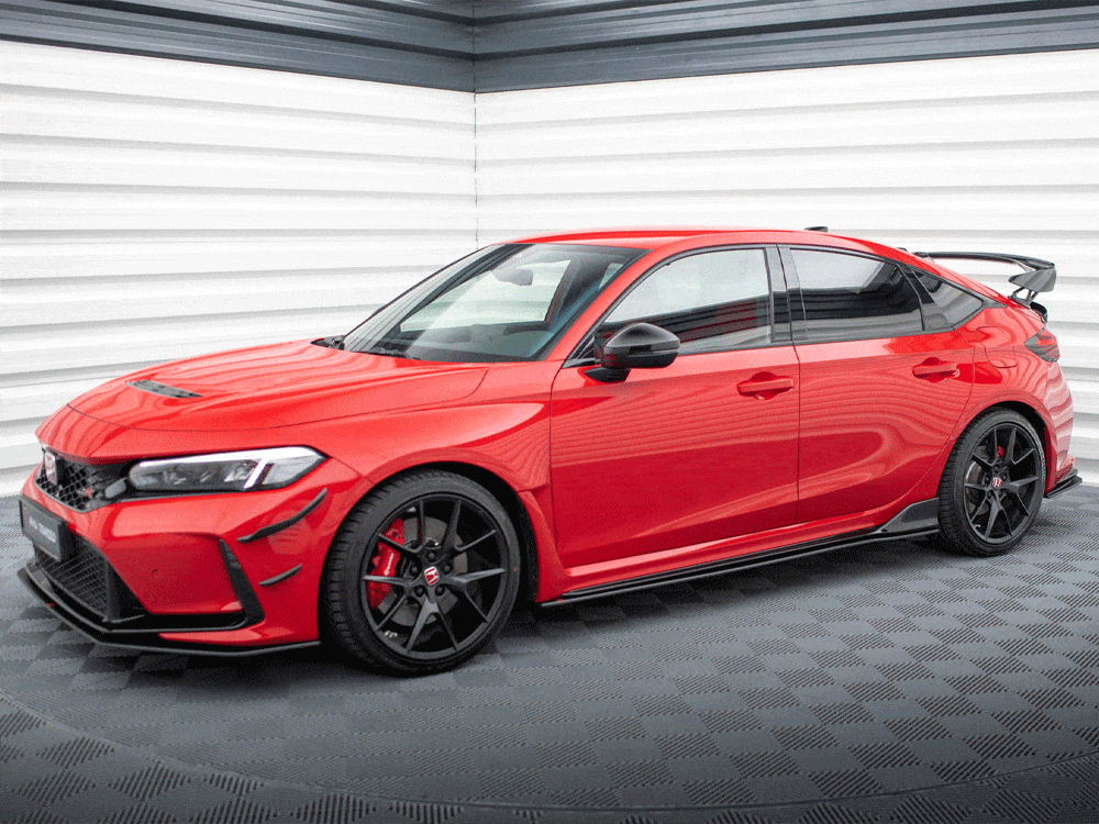 Maxton Design Black-Red Street PRO Side Skirts Diffusers Honda Civic Type-R Mk 11 Maxton Design SR