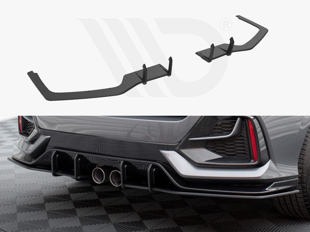 Maxton Design Black Street PRO Rear Diffuser Honda Civic Sport Mk 10 Maxton Design SR