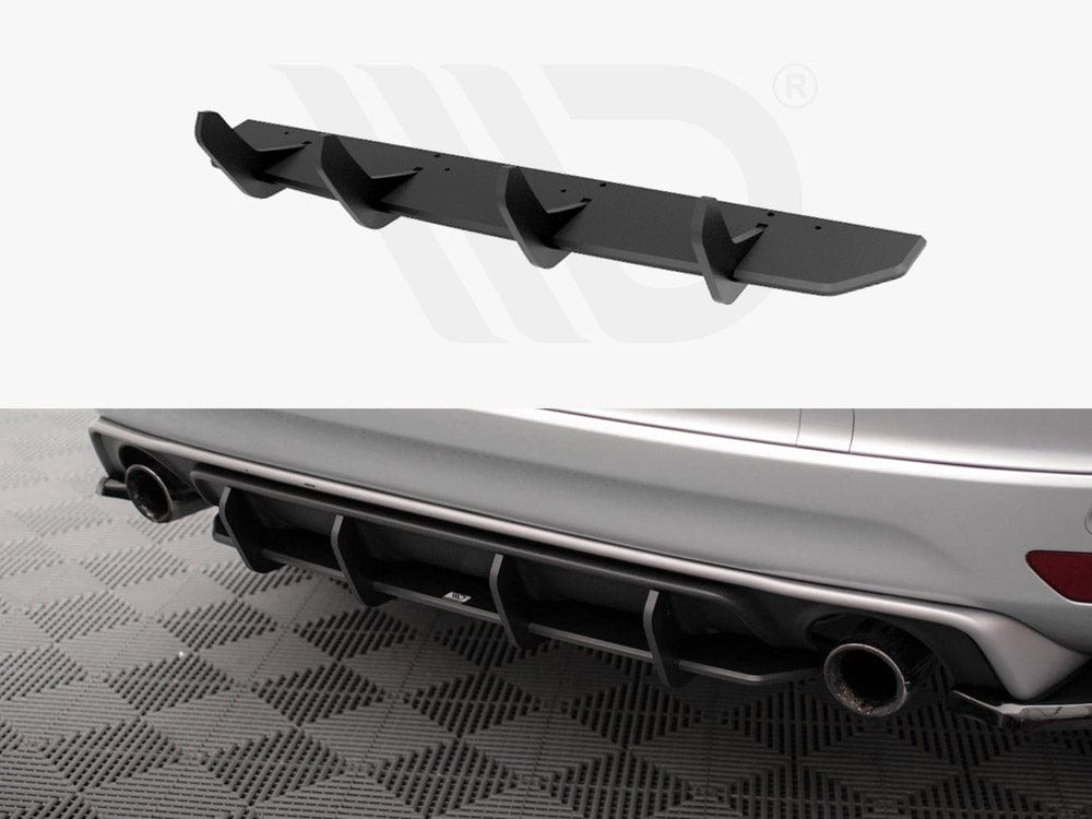 Maxton Design Black Street PRO Rear Diffuser Volvo XC60 R-Design Mk1 Facelift Maxton Design SR