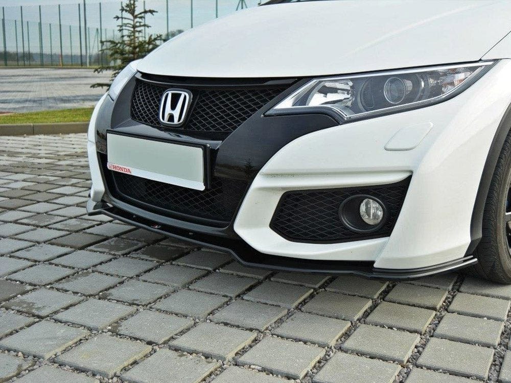Maxton Design Carbon Look / Yellow Front Splitter Honda Civic MK9 Facelift 2014-2017 Maxton Design SR