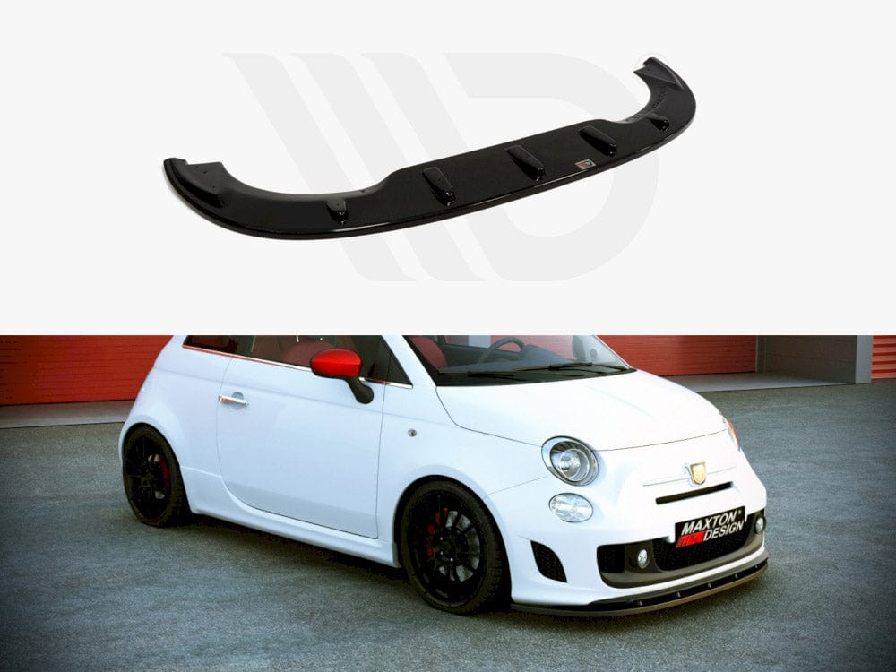 Maxton Design Carbon Look / Yellow Front Splitter V.1 Fiat 500 Mk1 Abarth 2008-2012 Maxton Design SR