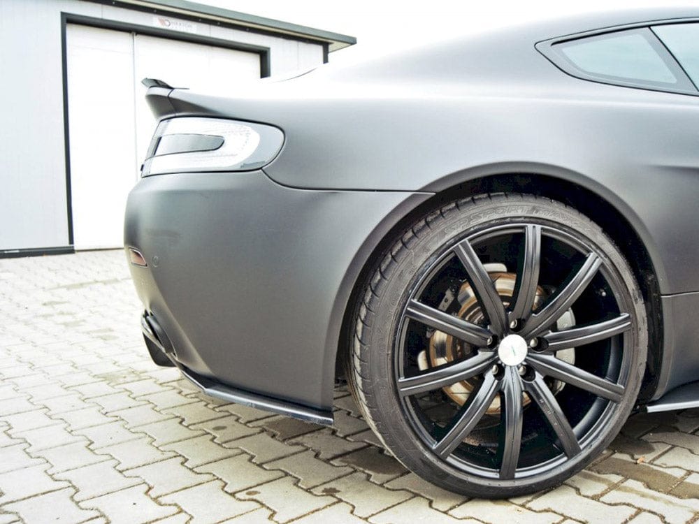 Maxton Design Carbon Look / Yellow Rear Side Splitters Aston Martin V8 Vantage Maxton Design SR