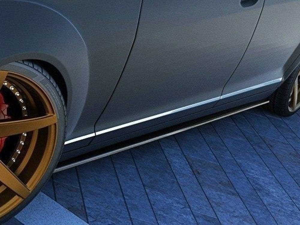 Maxton Design Carbon Look / Yellow Side Skirts Diffusers Mercedes S-class W221 Long Maxton Design SR