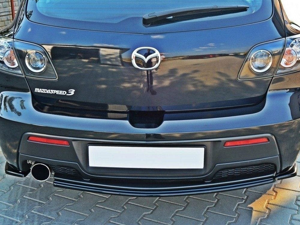 Maxton Design Central Rear Splitter Mazda 3 MPS MK1 Preface (Without Vertical Bars) Maxton Design SR