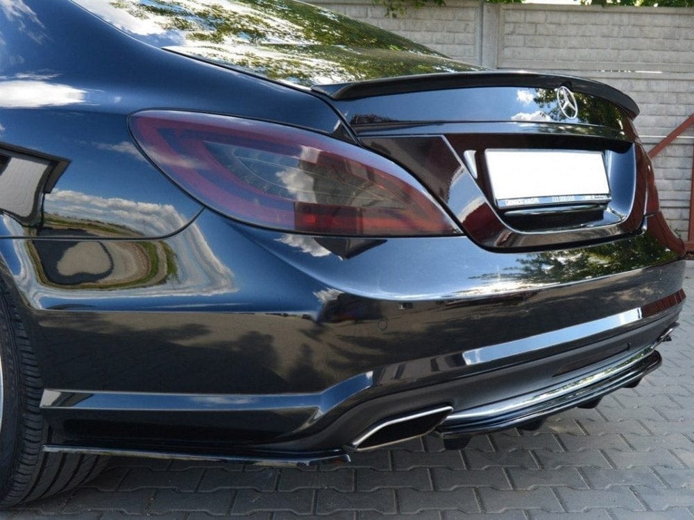 Maxton Design Central Rear Splitter Mercedes CLS C218 Amg-line (With A Vertical BAR) 2011-2014 Maxton Design SR