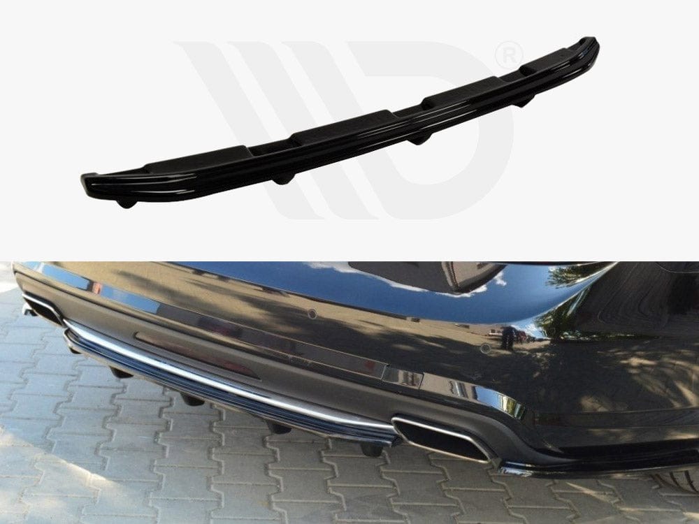 Maxton Design Central Rear Splitter Mercedes CLS C218 Amg-line (With A Vertical BAR) 2011-2014 Maxton Design SR