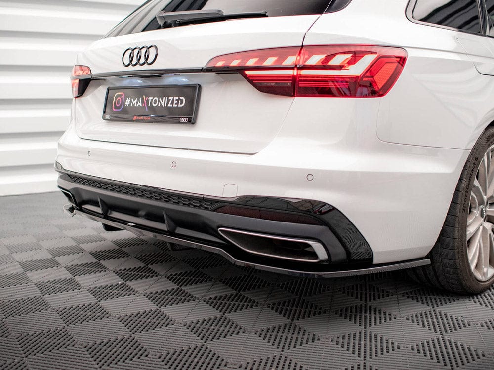 Maxton Design Central Rear Splitter (Vertical Bars) Audi A4 S-Line B9 Facelift Maxton Design SR