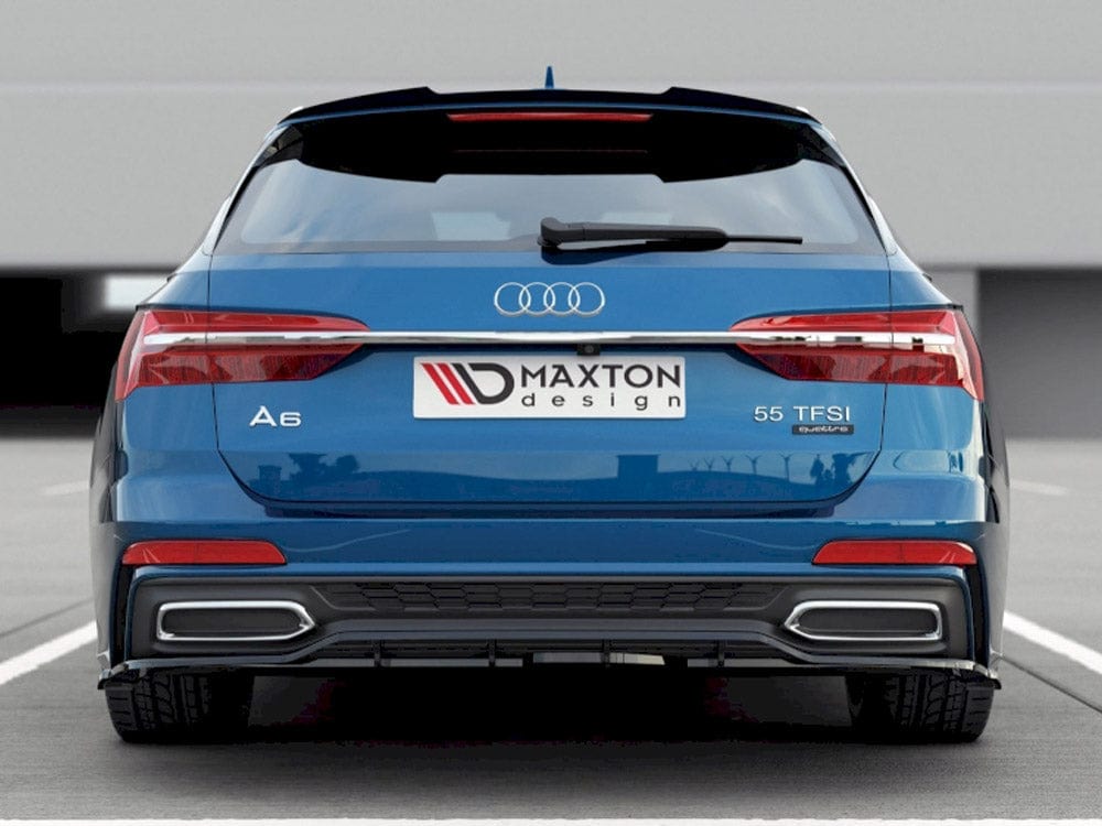Maxton Design Central Rear Splitter (Vertical Bars) Audi A6 S-Line Avant C8 Maxton Design SR