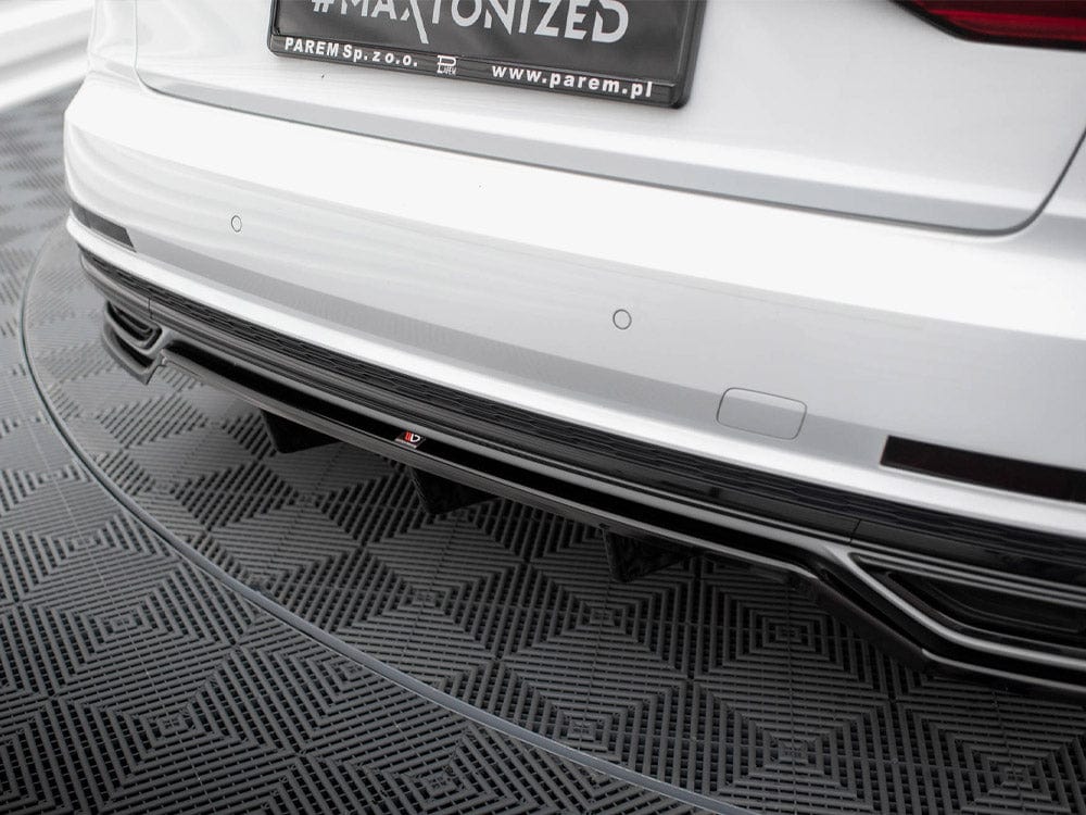 Maxton Design Central Rear Splitter (Vertical Bars) Audi A8 S-Line D5 Maxton Design SR