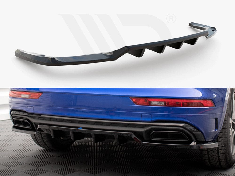 Maxton Design Central Rear Splitter (Vertical Bars) Audi Q5 S-Line SUV Mk2 Facelift Maxton Design SR