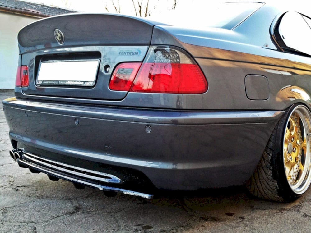 Maxton Design Central Rear Splitter (Vertical Bars) BMW 3 E46 Coupe M-Pack Maxton Design SR