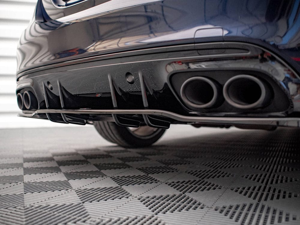 Maxton Design Central Rear Splitter (Vertical Bars) Mercedes AMG C 43 Sedan W205 Facelift Maxton Design SR