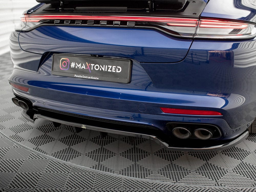 Maxton Design Central Rear Splitter (Vertical Bars) Porsche Panamera E-Hybrid 971 Facelift Maxton Design SR